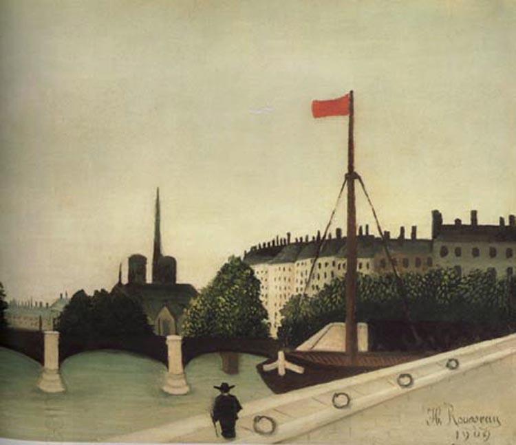 Henri Rousseau Notre-Dame Seen from Port Henri-IV oil painting picture